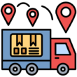 Secure logistics service icon